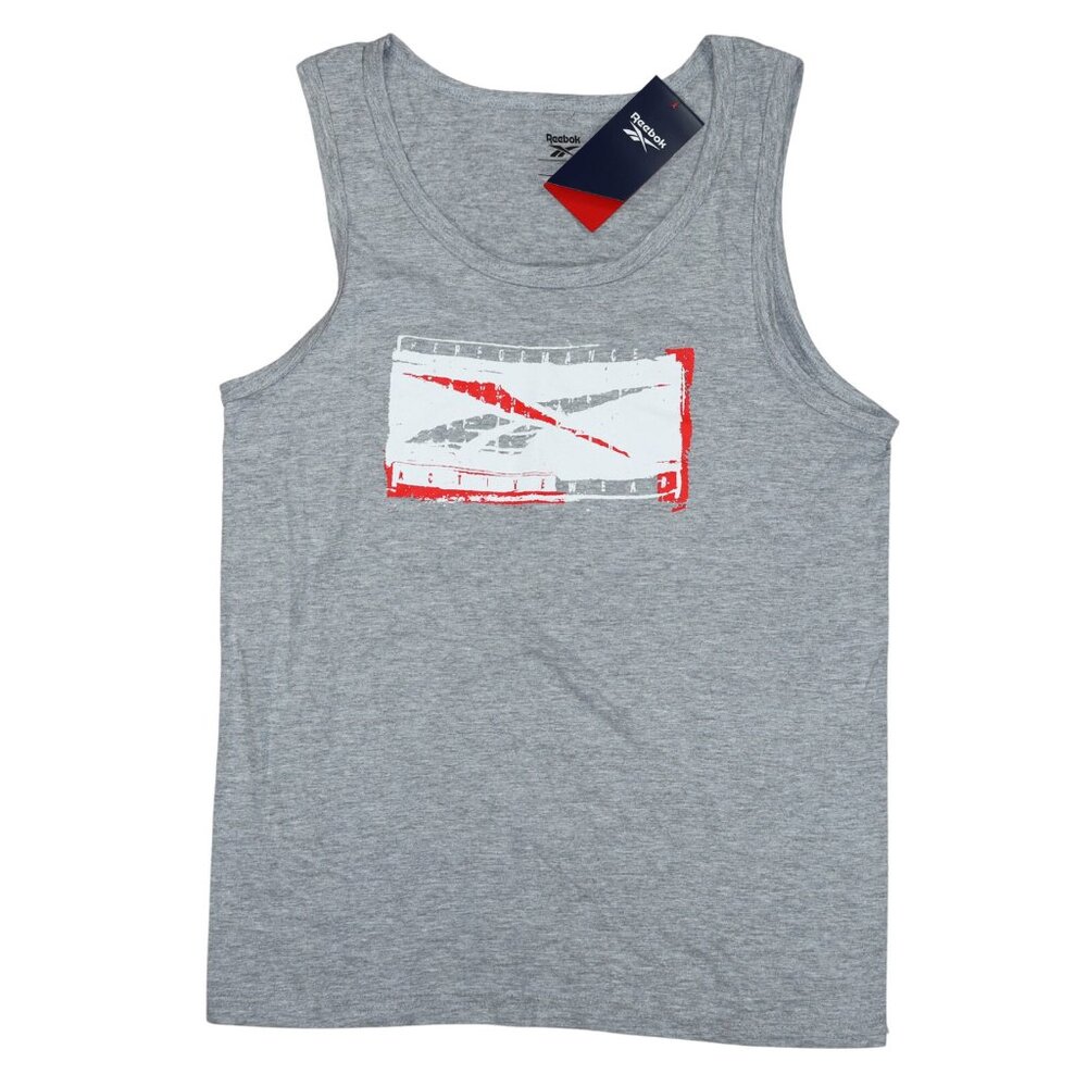 Reebok Graphic Print Multi-Sport Athletic Men's Tank Top NWT Gray